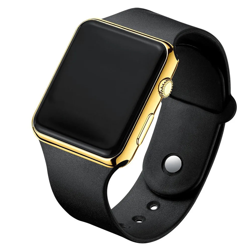Simple Digital Watch for Men Women Fashion Sport LED Electronic Watch Black Silicone Wristband Casual Mens Watch Reloj Hombre Beauty World Shop