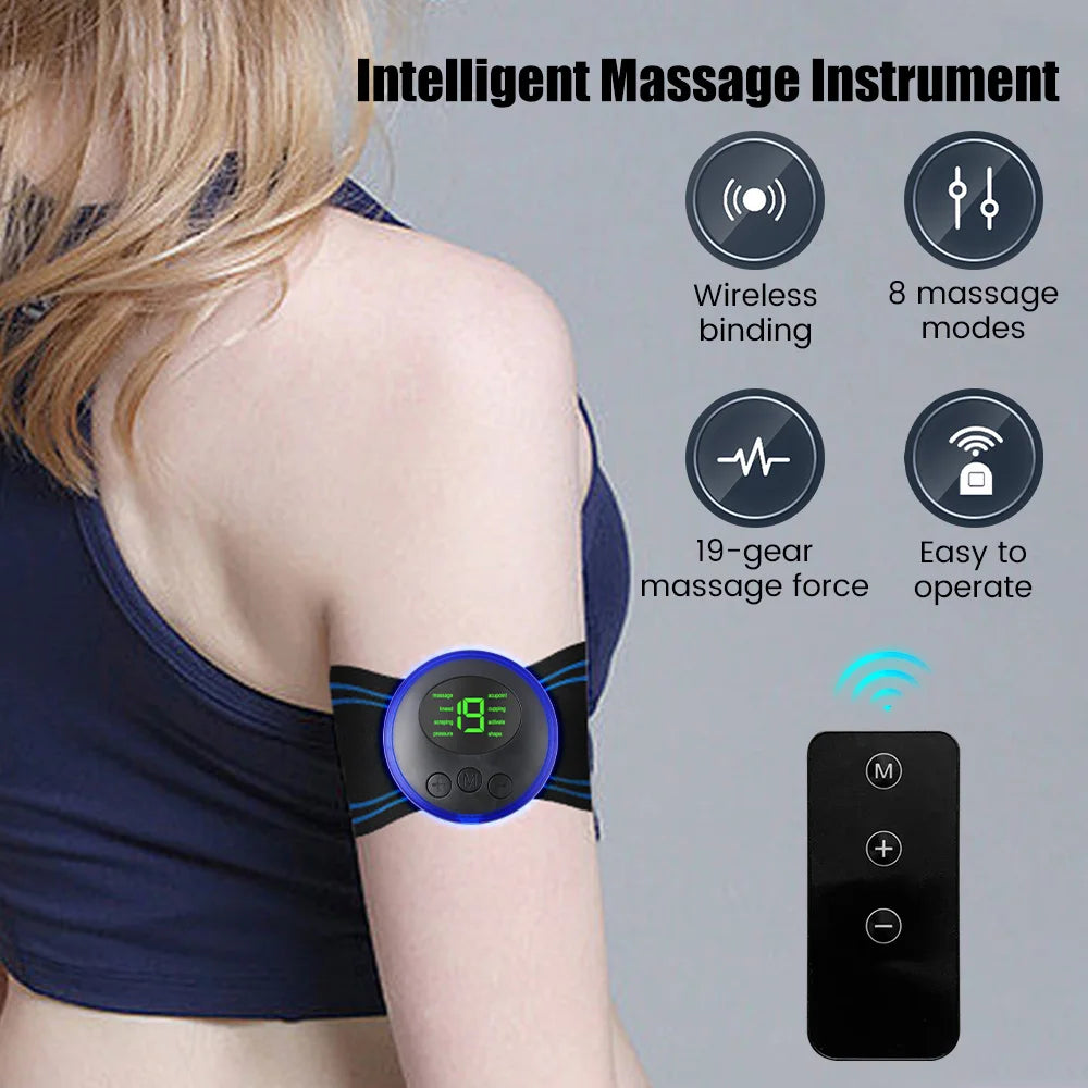 Mini Portable EMS Neck Massager Electric Neck Stretcher For  Cervical Muscle Pain Relief And Shoulder Relaxation Massage Patch Beauty World Shop
