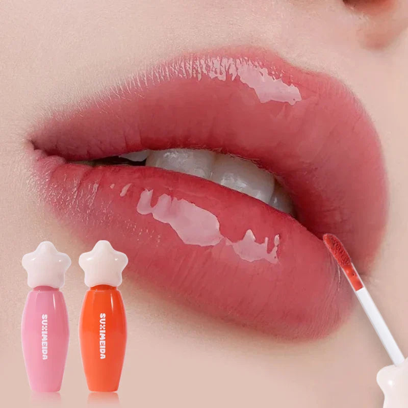 Suximei Da Hydrating Lip Lacquer - Glass Jelly Finish, Korean Style, Brightens Complexion Beauty Trend Shop
