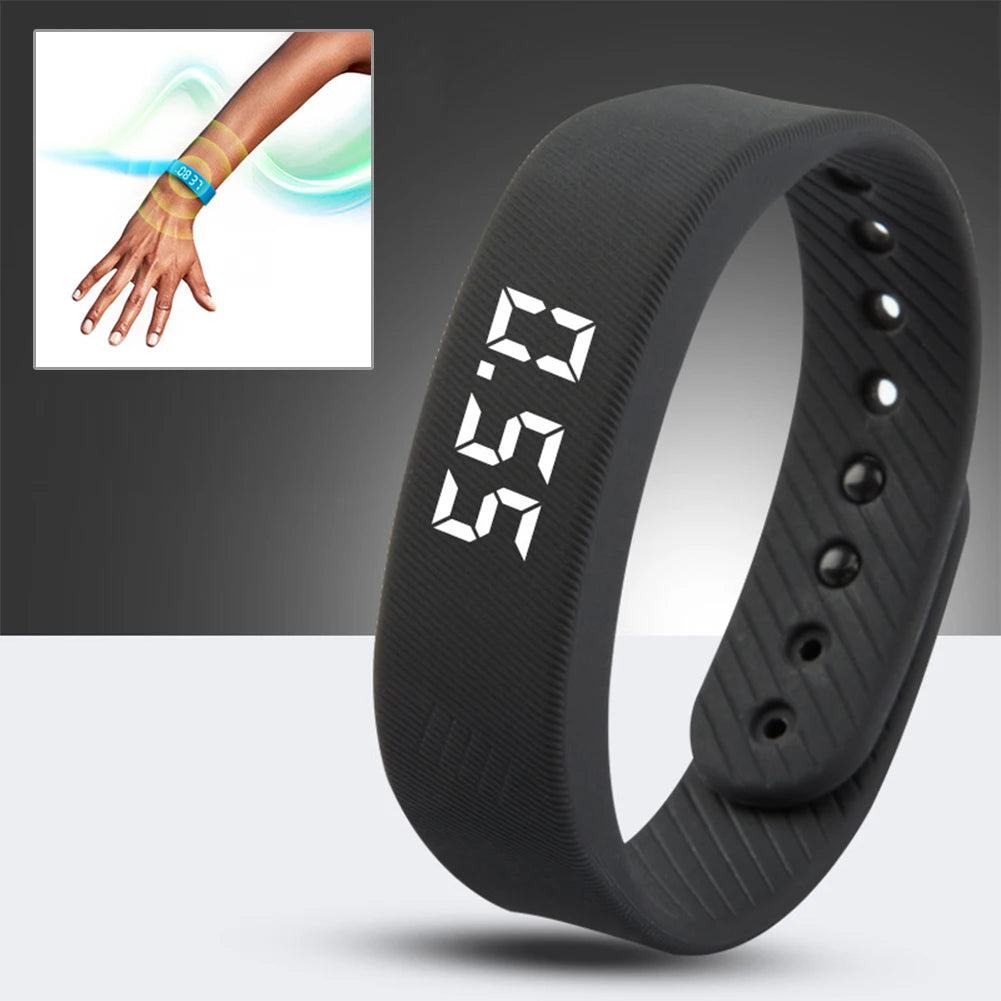 LED Digital Smart Wristbands Waterproof Smart Clock Smartband With Running Pedometer Monitor Smart Band Vibration Alarm Reminder Beauty World Shop