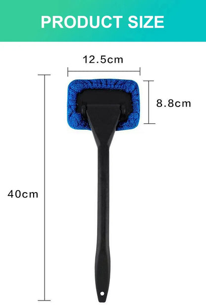 Car Window Cleaner Brush Kit Windshield Cleaning Wash Tool Inside Interior Auto Glass Wiper with Long Handle Car Accessories Beauty World Shop
