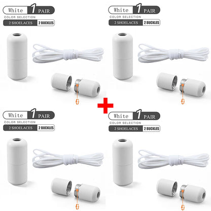 Elastic No Tie Shoelaces Semicircle Shoe Laces For Kids and Adult Sneakers Shoelace Quick Lazy Metal Lock Laces Shoe Strings Beauty World Shop