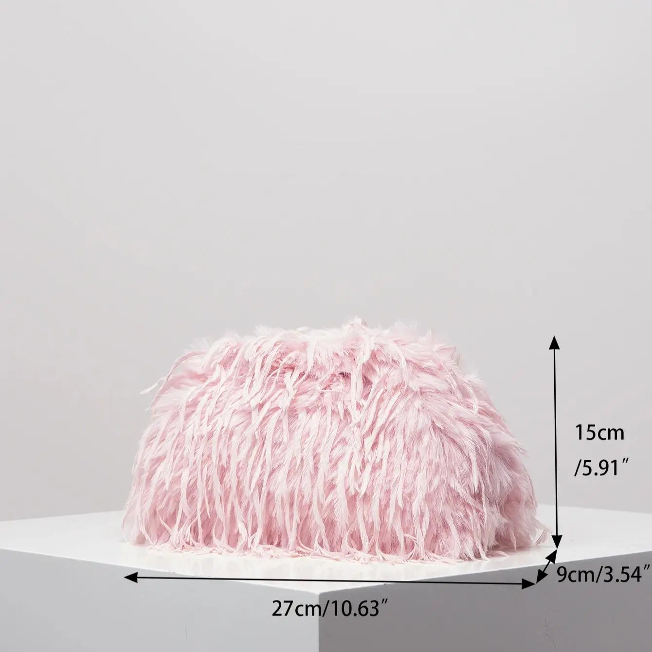 Dopamine-style clip bag, Y2K plush clutch bag, candy-colored women's purse, dinner dress clutch Beauty World Shop