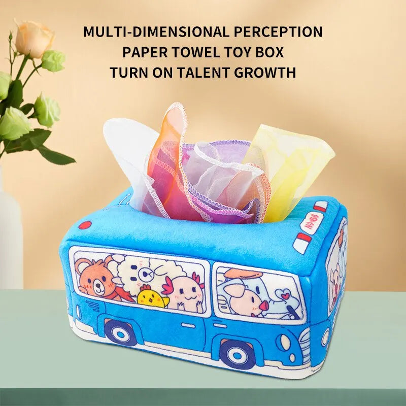 Baby Paper Drawer Toy Baby Cant Tear Paper Towel Box Paper Drawer Cloth Book Childrens Finger Exercise Soothing Toy Beauty Fashion
