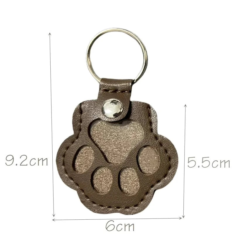 Pet Hair Memorial Keychain PU Leather Keepsake Locket for Cat Dog Fur Pet Hair Storage Pendant Handbag Hanging Accessories Beauty World Shop