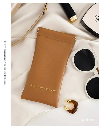 Glasses Bag, Female Sunglasses, Sunglasses Storage Box, Portable Cartridge, Myopia Eye Bag, Automatic Closing Protective Cover Beauty World Shop