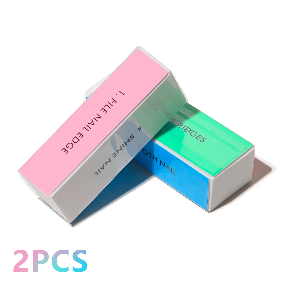 Professional 4 Ways Nail Buffing Block Manicure Pedicure Tool Emery Board Nail Art Care Buffing Buffer Sanding Files Beauty World Shop