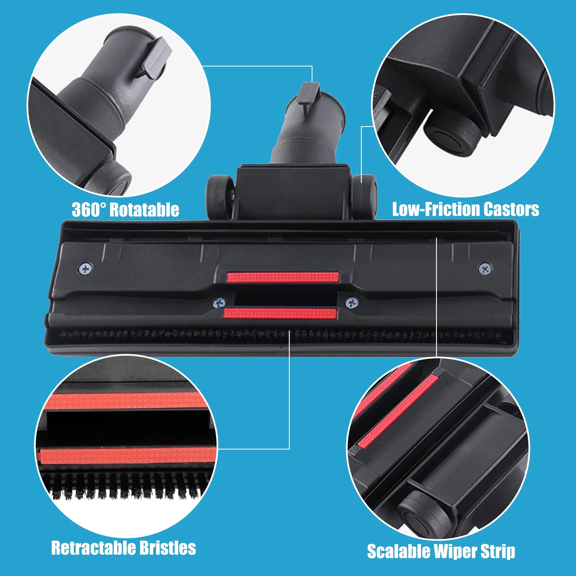 Universal Vacuum Cleaner Brush, 35/32 mm Floor Nozzle, Vacuum Cleaner Accessories, for AEG, Bosch, Siemens, Panasonic, Philips Beauty World Shop