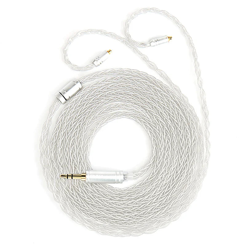 KBEAR ST12plus Earphone Cable 2m 8 Core 4N OFC Silver-plated Upgraded Cable 3.5/4.4mm MMCX/0.78mm 2Pin for CCZ KB03 KS1 Beauty World Shop