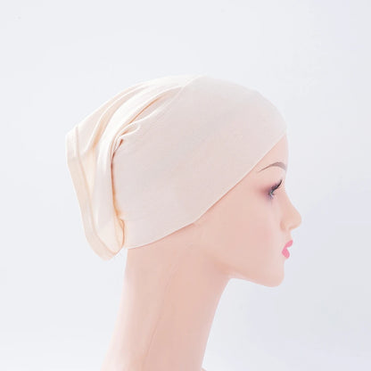 56colors Fashion Women Inner Hijab Tube Muslim Cap Bonnet Plain Islamic Underscarf Bamboo Jersey Undercaps Beauty World Shop