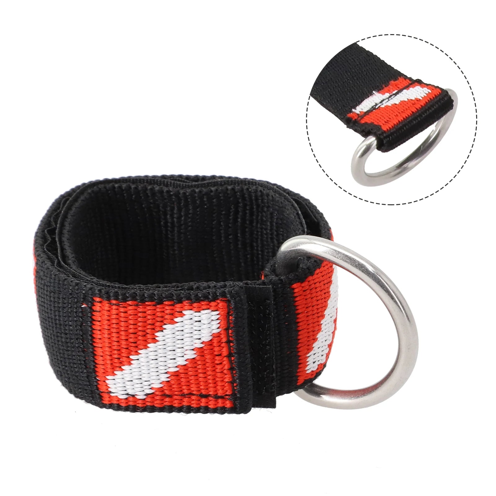 1pc Adjustable Scuba Diving Wrist Strap Lanyard Webbing Band With Metal D-Ring Freediving Webbing Holder Strap Swim Pool Parts Beauty World Shop
