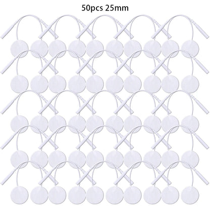 25mm Self-Adhesive Electrode Pads with Conductive Gel for EMS Electric Muscle Stimulator Pulse Massager Replacement Accessory Beauty World Shop