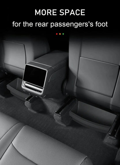 For Tesla New Model Y 2025 Juniper Launch Under Seat Storage Box Case Car Seat Organizer Vehicle Underseat Drawer Tray Accessory Beauty World Shop