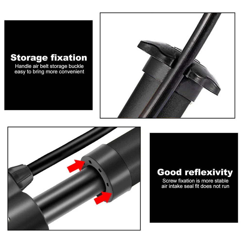 Portable Bicycle Pump Schrader Valve 80PSI Lightweight Balloon Manual Air Pump MTB Road Bike Tire Inflator Cycling Accesories Beauty Trend Shop