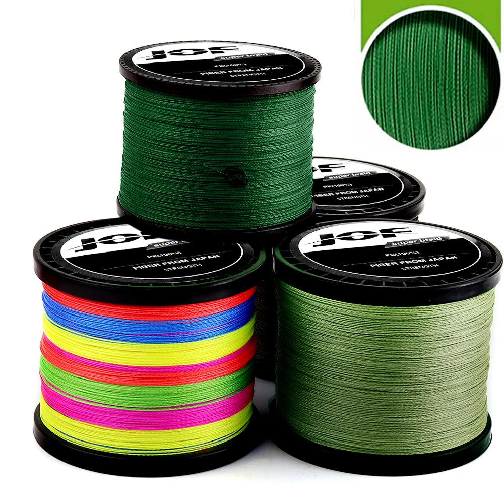 JOF 4 Strands Braided Fishing Line Multifilament 300M 500M 1000M Carp Fishing Japanese Braided Wire Fishing Accessories Pe Line Beauty World Shop