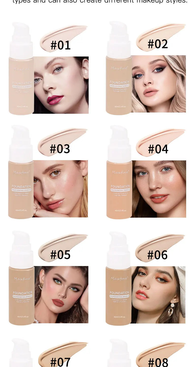 Liquid Foundation Effective Concealer Waterproof Sweat-resistant Makeup Professional Cosmetics Beauty World Shop