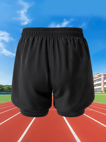 Summer Men Running Shorts Fitness Gym Training 2 in 1 Sports Shorts Quick Dry WorkoutJogging Double Deck Shorts Beauty World Shop