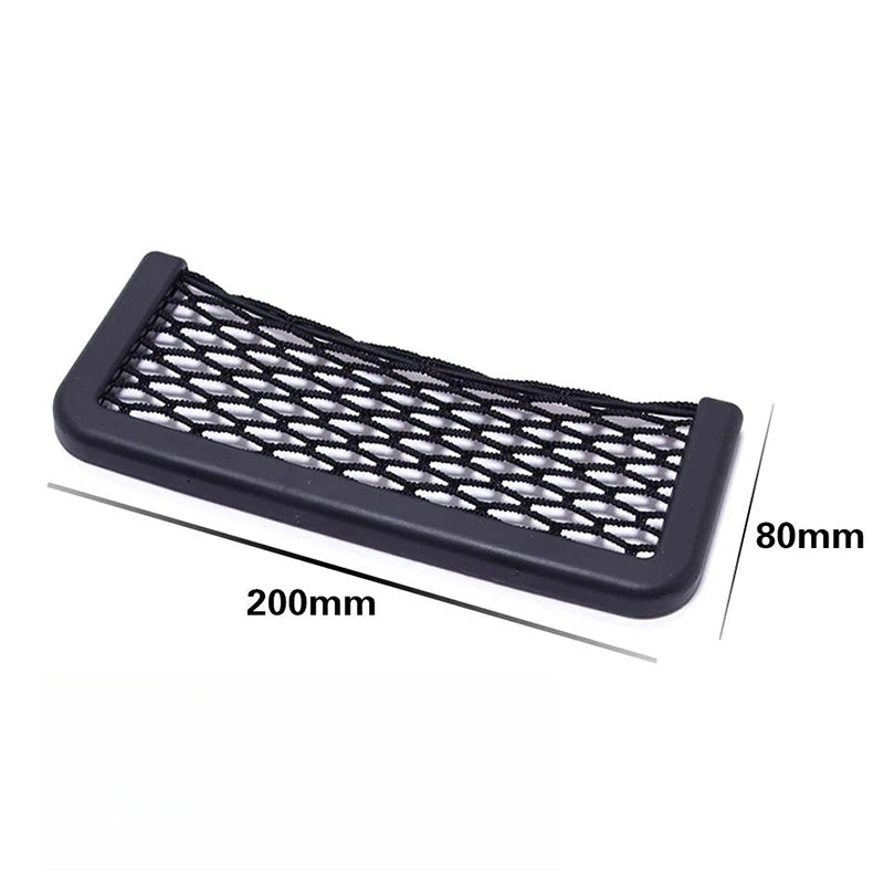 Adhesive Car Storage Bag Nets Auto Seat Organizer Door Side Net Pocket Phone Holder 15-20cm Resilient Car Styling Storage Nets Beauty World Shop