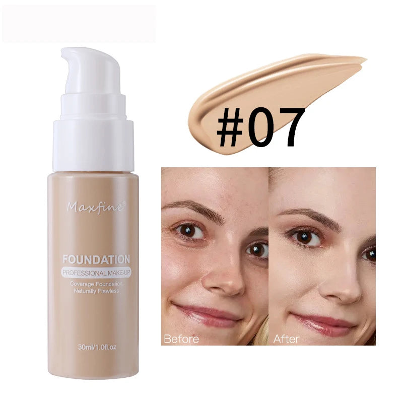 Liquid Foundation Effective Concealer Waterproof Sweat-resistant Makeup Professional Cosmetics Beauty World Shop