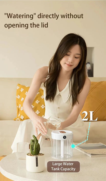 2L Humidifier Household Small Large Capacity Mute Bedroom Usb Office Desktop Portable Student Two Port Spray Water Supplement Beauty World Shop