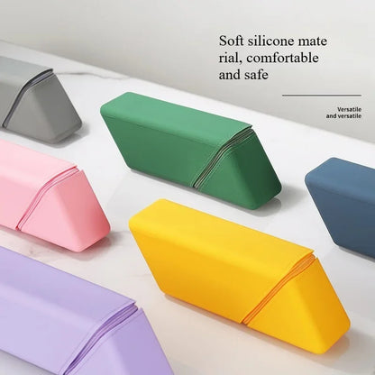 Stylish Silicone Pen Holder-Foldable Desktop Organizer for Office & Study,Multi-Purpose Stationery Cup,Perfect Gift for Students Beauty World Shop