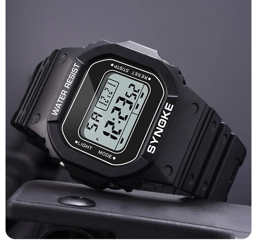 SYNOKE Outdoor Military Digital Watch For Men Fashion Retro Men Watch Sports Waterproof Men Watch Multifunctional Luminous Beauty World Shop