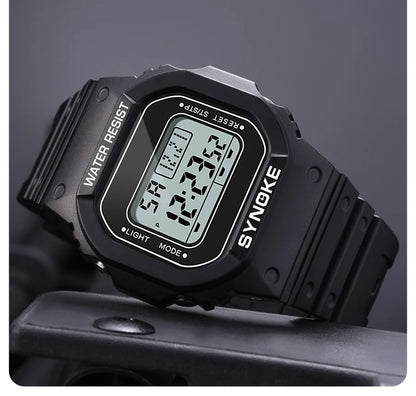 SYNOKE Outdoor Military Digital Watch For Men Fashion Retro Men Watch Sports Waterproof Men Watch Multifunctional Luminous Beauty World Shop