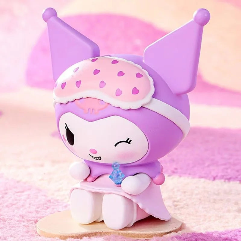 Sanrio Figure Blind Box Cute Kuromi My Melody Figures Toy Pajamas Series Collection Home Decorate For Children Christmas Gift Beauty World Shop