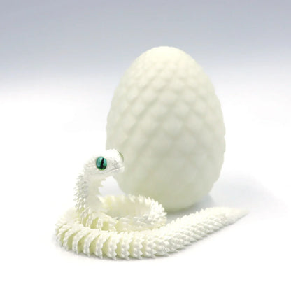 3D Printing Action Figure Snake Egg Toys Creative Stress Relief Anime Figures Moveable Rotation Desktop Ornaments Gift Beauty World Shop