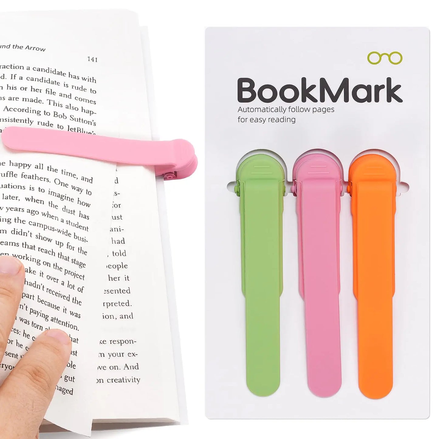 Automatic Bookmark, Silicone Reading Bookmark, Colorful Bookmark, Ideal Gift For Book Lovers, Essential Reading Accessory, For A Beauty World Shop