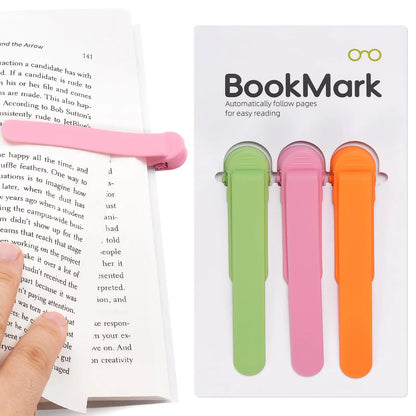 Automatic Bookmark, Silicone Reading Bookmark, Colorful Bookmark, Ideal Gift For Book Lovers, Essential Reading Accessory, For A Beauty World Shop