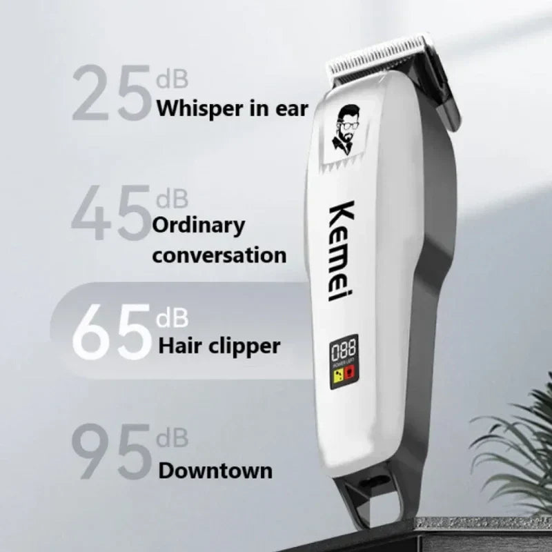 Kemei Electric Hair Clipper KM-PG809A Hair Cut Wireless Trimmer Men Professional Clipper Machine Rechargeable Hair Cut Barber Beauty Trend Shop