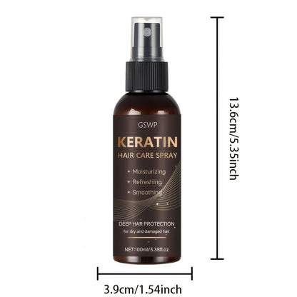 GSWP Keratin Hair Spray Contains Castor Oil and Argan Oil, Quickly Absorbed, Moisturize Hair, Leave It Non-Greasy. 100ml Beauty World Shop