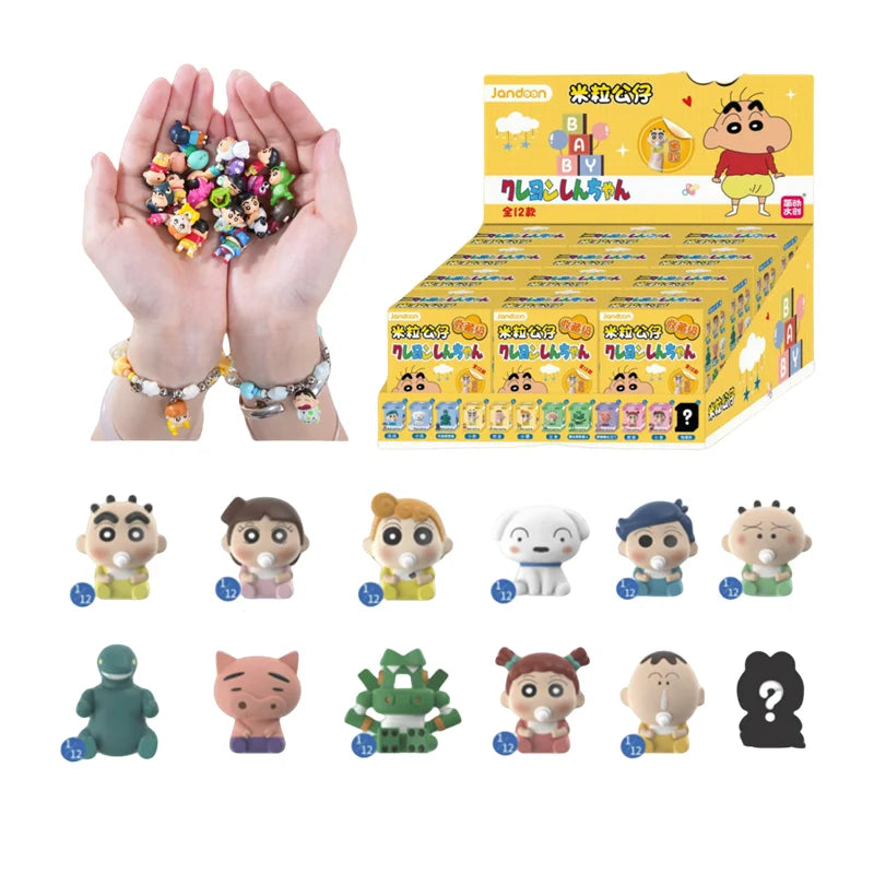 Crayon Shin-Chan Anime Figures Creative Peripheral Dinosaur Diary Baby Rice Grains Doll Model Blind Boxs Toys Children's Gifts Beauty World Shop
