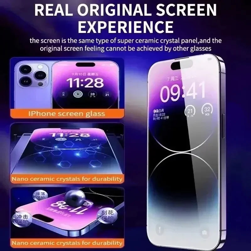 NNBILI 3Pcs Dust free Installation Tempered Glass For iPhone 13 14 16 15 11 12 17 Pro Max 17Air 15 16 14 Plus X Screen Protector Beauty World Shop