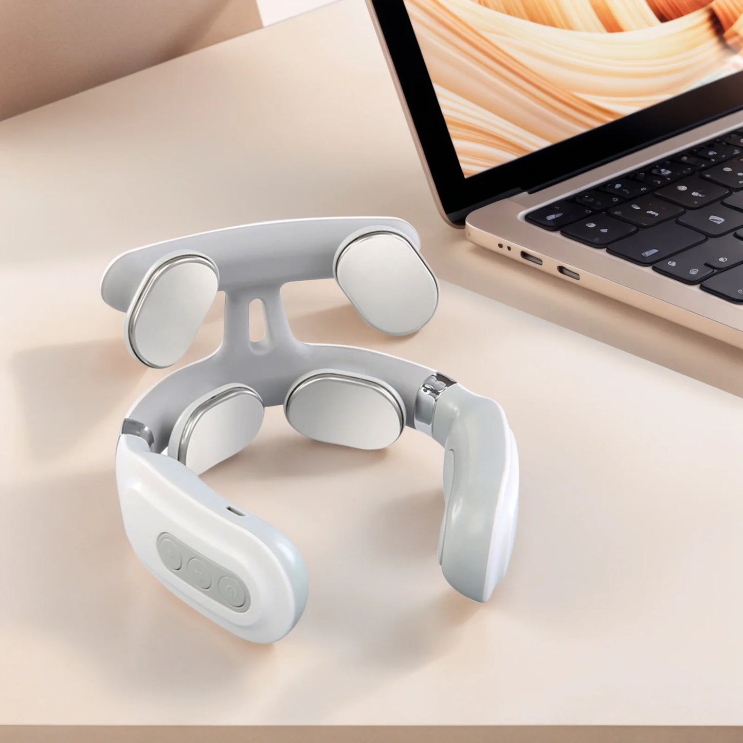4-head Neck Massager USB Rechargeable Cervical Massager Relaxation Gifts for Women Men Dad Mom Beauty World Shop