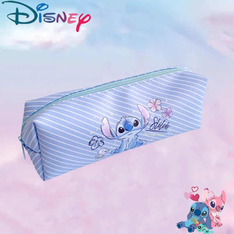 New Disney Stitch Anime Pencil Case Stitch Print Pen Bag Cartoon Students Storage Bag Stationery kids Toy Christmars Gift Beauty World Shop