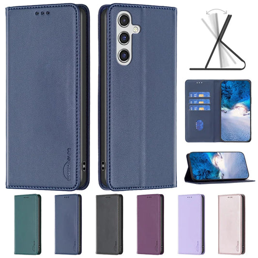 For Samsung Galaxy S25 FE Case Magnetic Flip Phone Case on For Fundas Samsung S25 FE S25FE 5G SM-S731B Leather Card Cover Coque Beauty World Shop