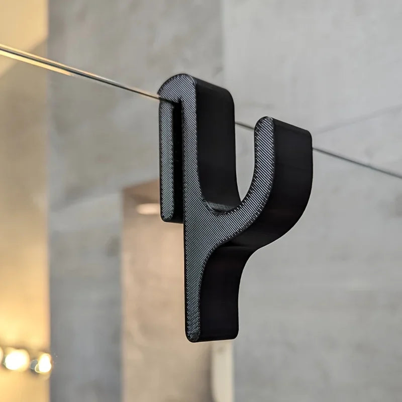 3D Shower Door Towel Hook for 8mm Glass Doors Bathroom Hanger for Clothes Towel Bathrobes Laundry Dormitory Apartment Beauty World Shop