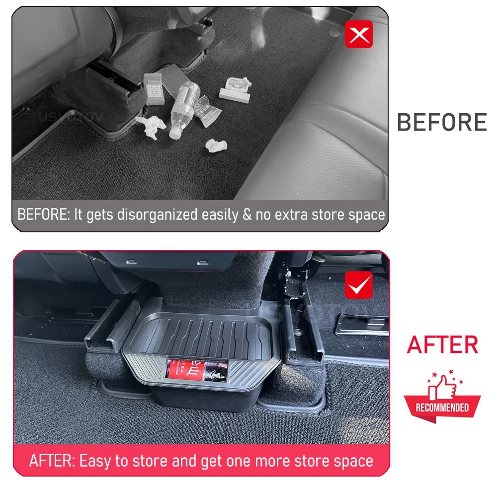 Rear Seat Storage Box for Tesla Model Y Juniper 2025 2026 Organizer Center Console Bins Backseat Trash Can Garbage Accessories Beauty World Shop