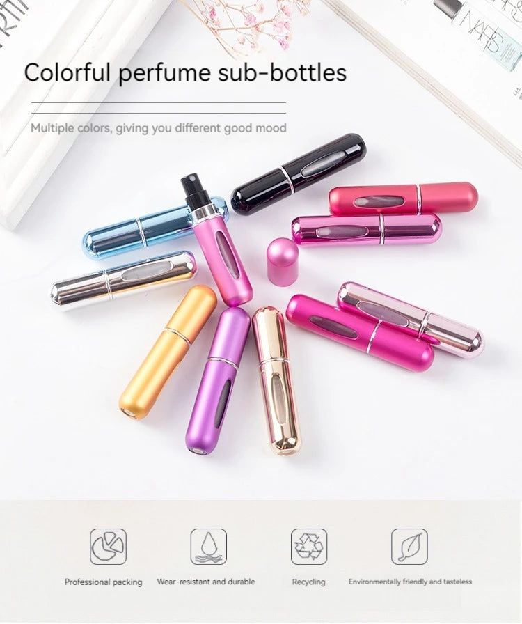 5/8ml Portable Perfume Atomizer Liquid Container For Cosmetics Mini Aluminum Spray Alcochol Empty Refillable Bottle Beauty Fashion