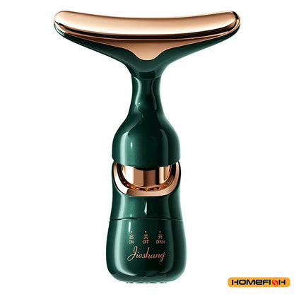 HOMEFISH 3 In 1 Facial Lifting Device Neck Facial Eye Massage Face Slimmer EMS Beauty Skin Tightening Wrinkle Anti Face Massager Beauty World Shop