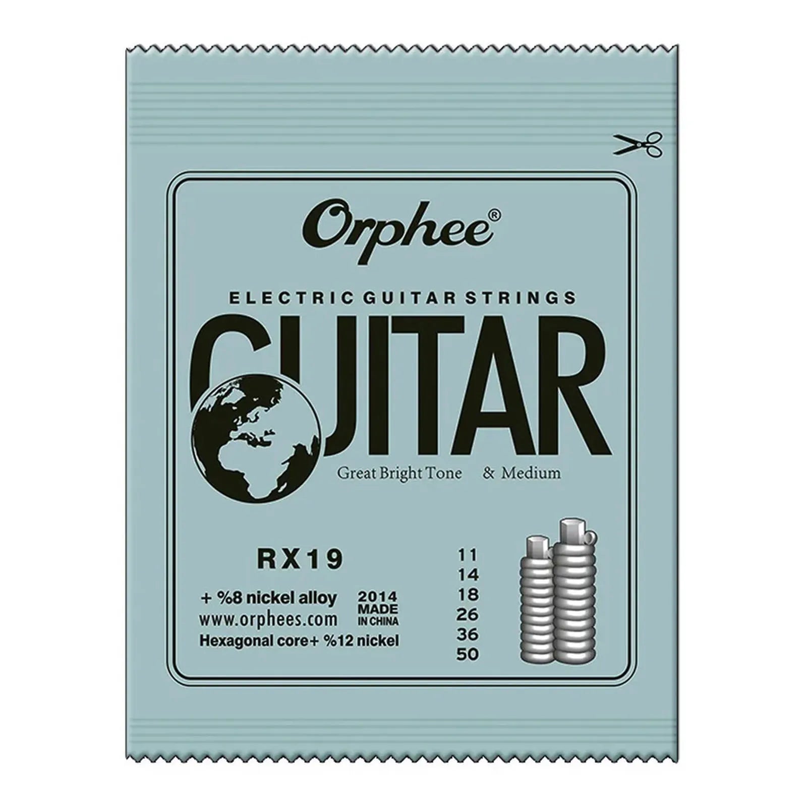 Orphee 1/5/10 Pcs Electric Guitar Strings Set RX Series Hexagonal Carbon Steel 6 String for Electric Guitar Accessories&Parts Beauty World Shop