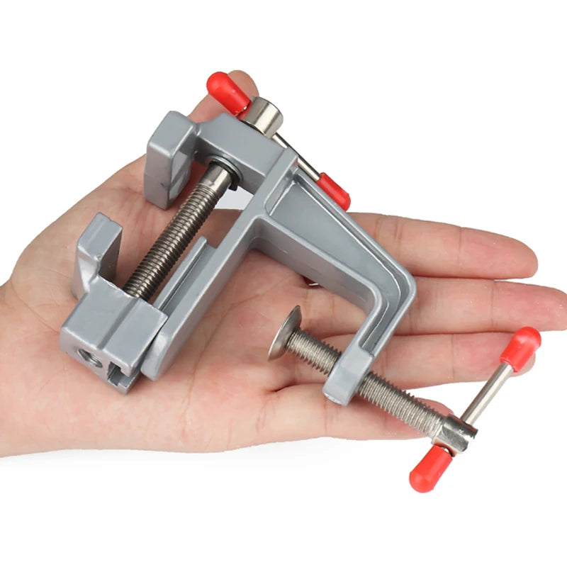 Small Jewelers Hobby  Clamp On Table Flat Pliers Tool Vice Bench Vise Muliti-Funcational 3.5&quot Aluminum Miniature Beauty World Shop
