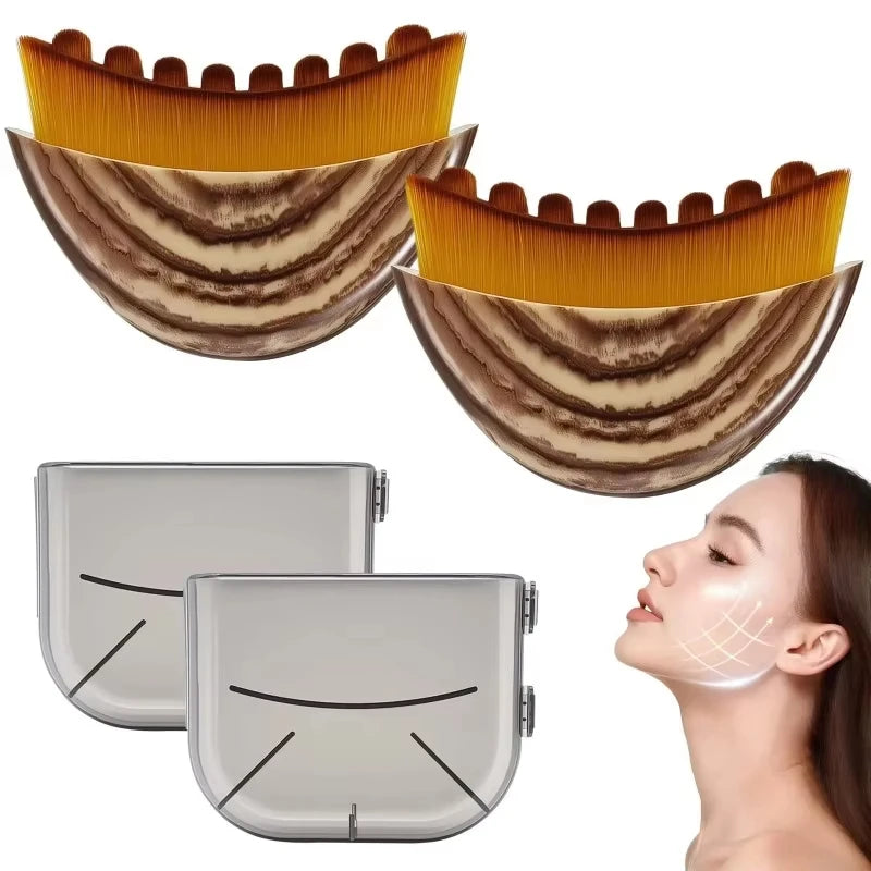 Lymphatic Contour Face Brush, Lymphatic Drainage Massager Facial Massager Face Chin Skin Sculpting Tool for Face,Ergonomically Beauty World Shop