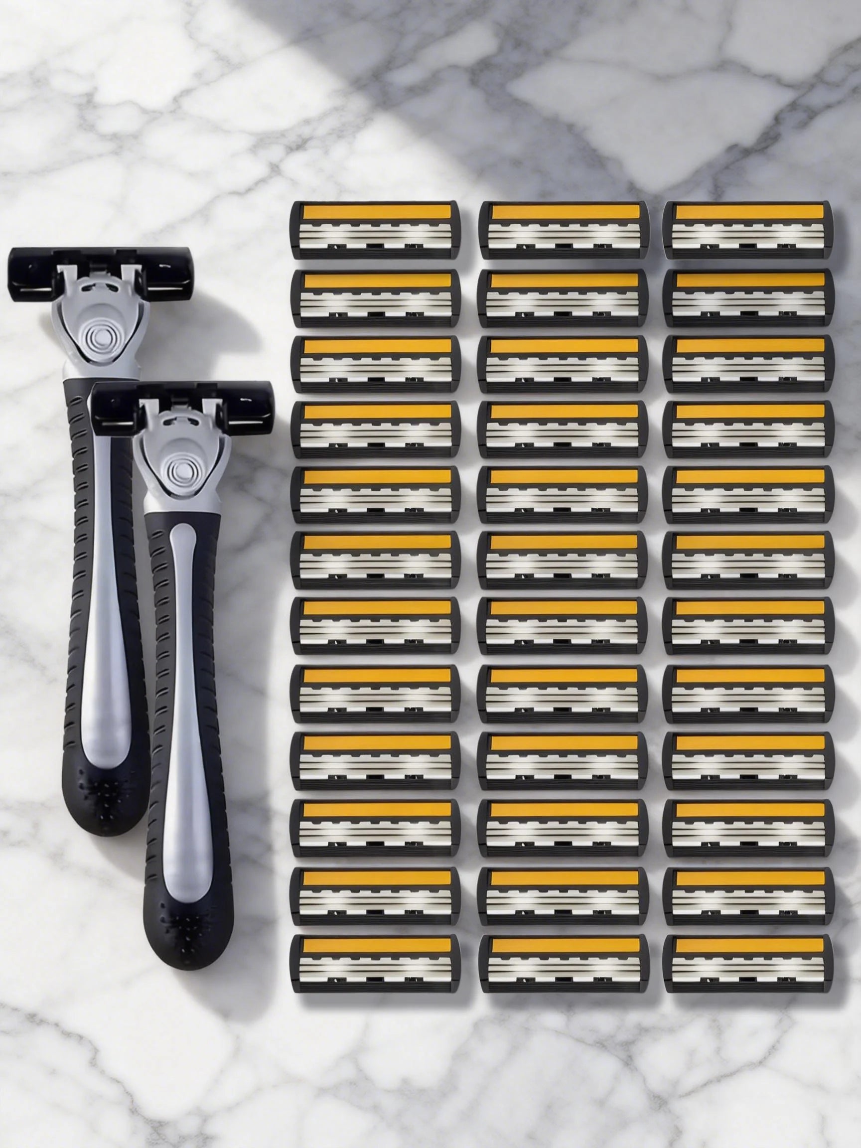 Variety Packs Skin Guard Anti-Slip Handle Replacement Triple Blades Reusable Safety Manual Razors for Men Shaving Bathing Trave Beauty World Shop