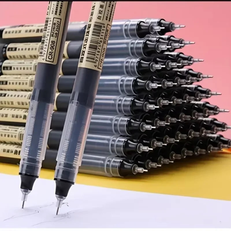 10Pcs High Quality Needle Type Gel Pen Straight Liquid Ballpoint Pens Perfect Kawaii Stationery for School/Office Writing Supply Beauty World Shop