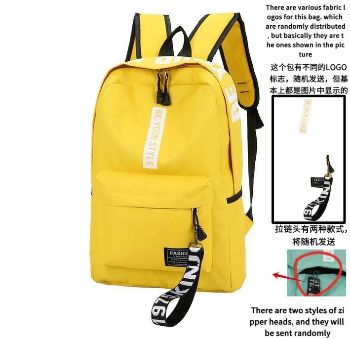 Fashion trend backpack backpack for men and women junior high school high school student bag large capacity korean version of th Beauty World Shop