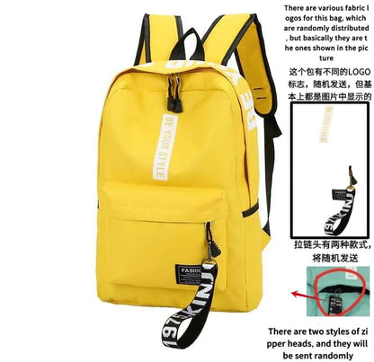 Fashion trend backpack backpack for men and women junior high school high school student bag large capacity korean version of th Beauty World Shop