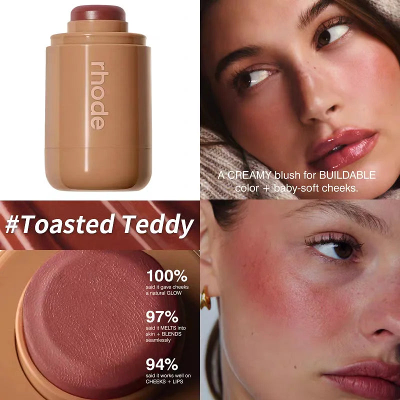 Brand skin Balm Jelly Bean Lip Gloss Spicy Marg Juice Box Pocket Blush Stick Non-fading Waterproof Blusher Moisturizing Lipstick Beauty World Shop